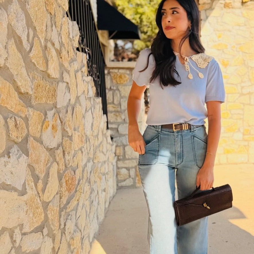 The Sienna Snakeskin Clutch