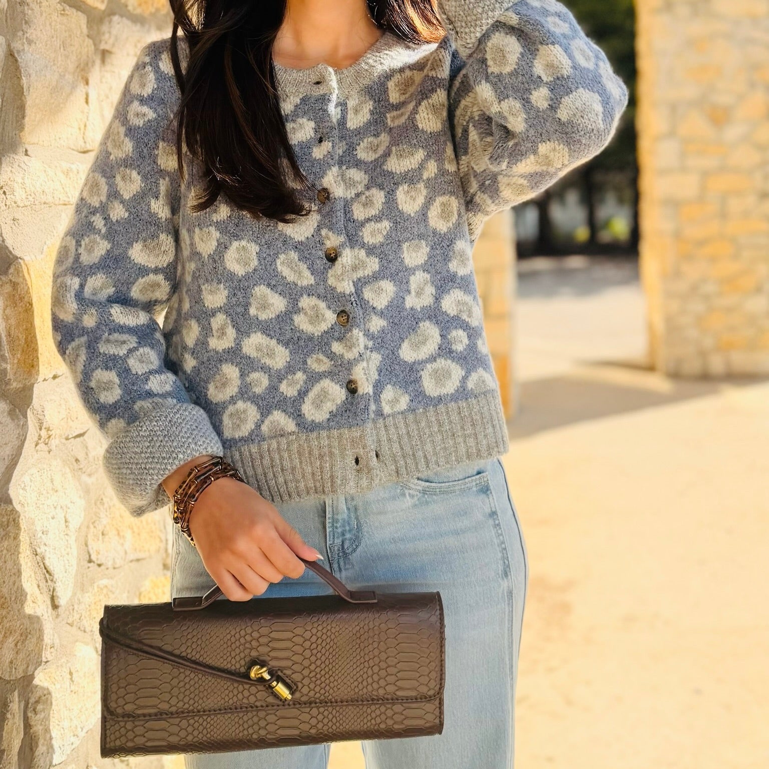 Spotted Charm Leopard Print Cardigan