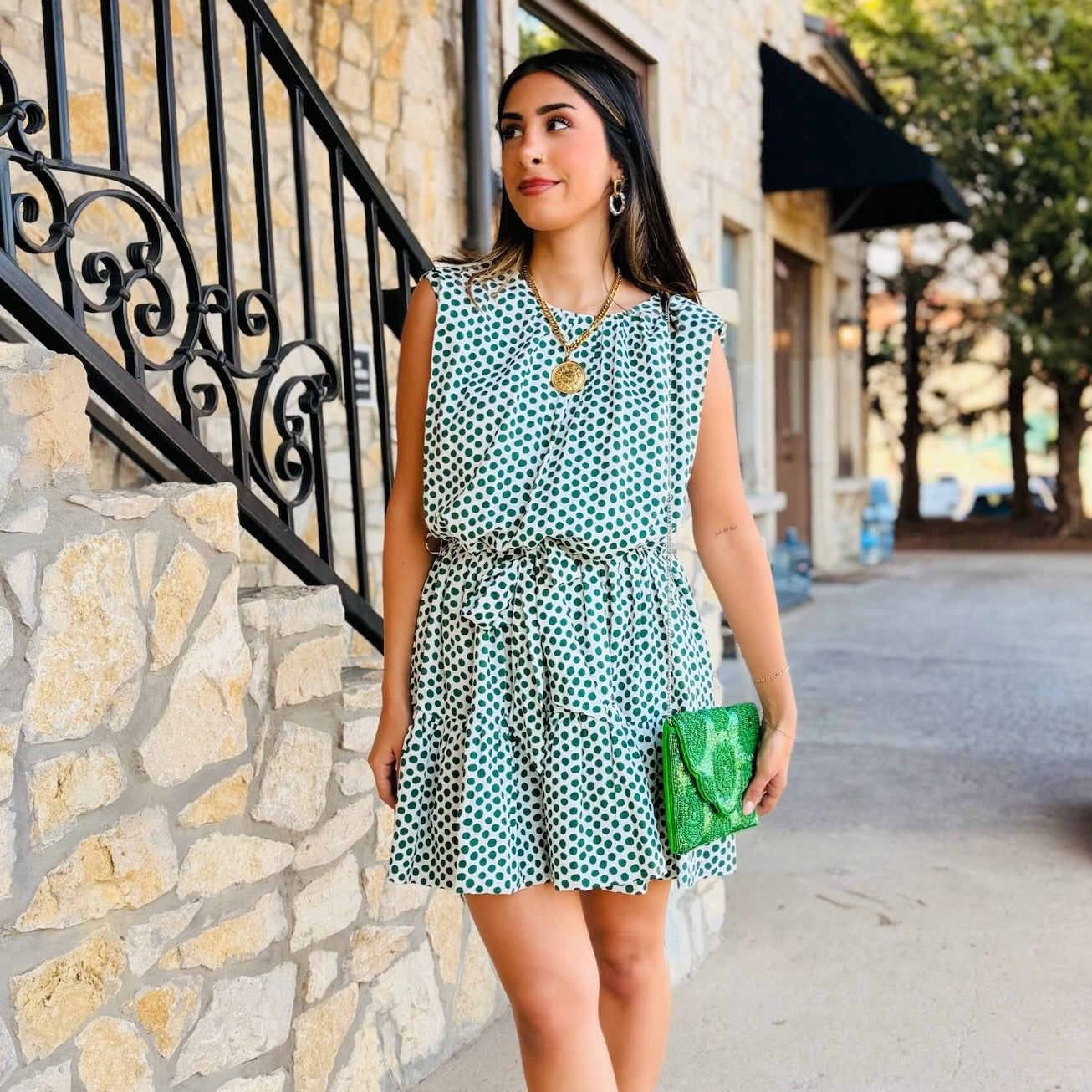 The Magnolia Polka Dot Mini Dress
