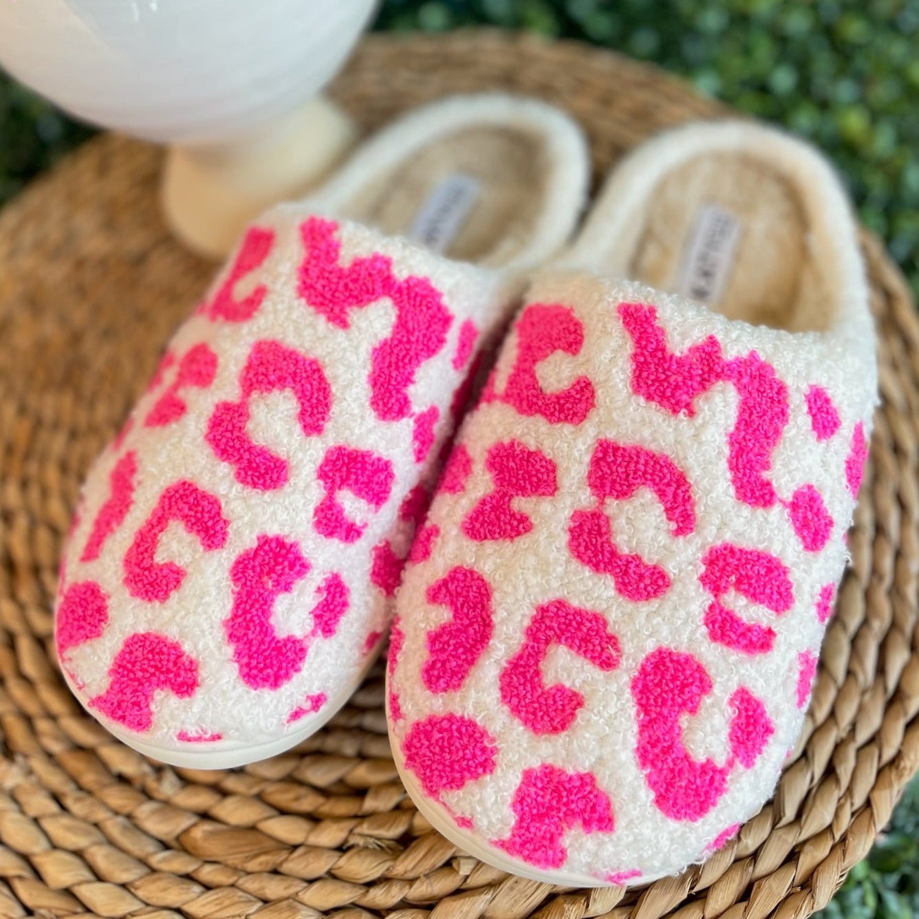 Leopard Lover Hot Pink Slippers- FINAL SALE