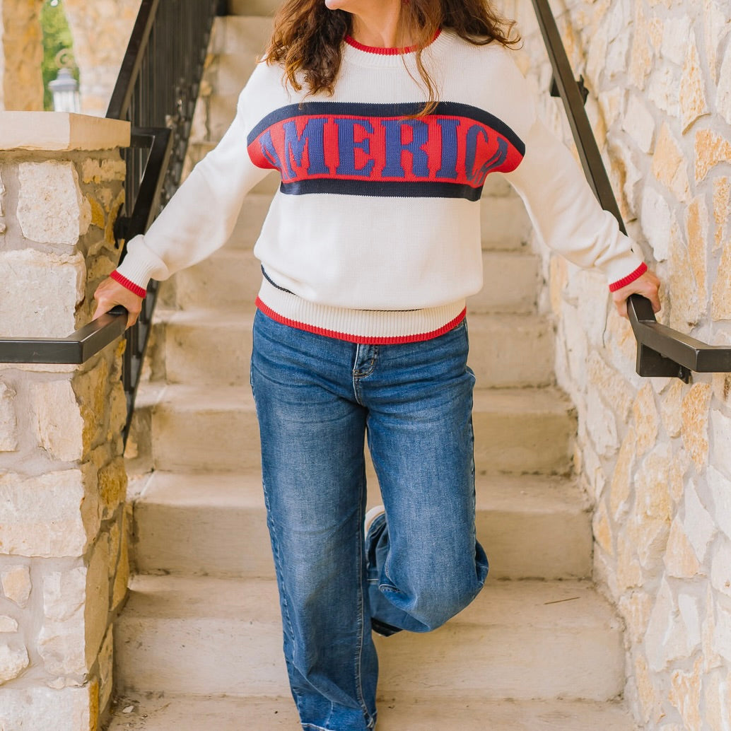 America sweatshirt, patriotic sweatshirt, USA colorblock sweatshirt, red white and blue sweatshirt, America graphic pullover, patriotic boutique top, 4th of July outfit, Memorial Day sweatshirt, Labor Day outfit, cozy USA sweater, America lettering sweatshirt, contrast hem sweatshirt, trendy patriotic top, women’s patriotic clothing, boutique graphic sweatshirt, casual USA pullover, Americana style sweater, red white blue fashion, comfy patriotic outfit, USA pride apparel, fall casual sweatshirt