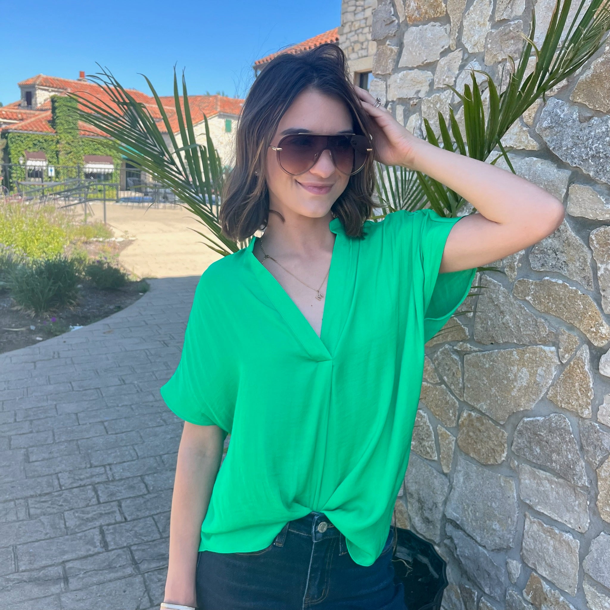 best selling blouse, relaxed fit blouse, drop shoulder top, flowy blouse, lightweight blouse, solid color blouse, versatile wardrobe staple, timeless women's top, classic blouse, business casual blouse, office blouse, workwear top, dressy casual blouse, everyday essential blouse, all season blouse, fall staple top, winter staple top, spring staple blouse, chic basic blouse, breathable polyester blouse, easy to style blouse, polished feminine top