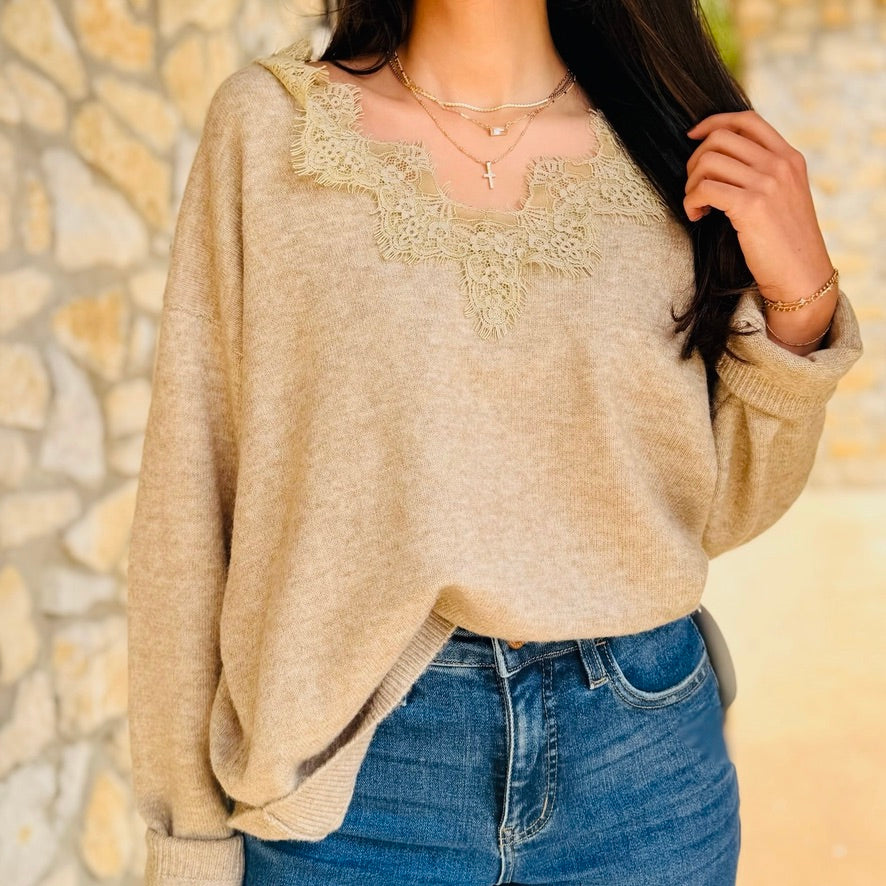 The Aspen Lace Sweater