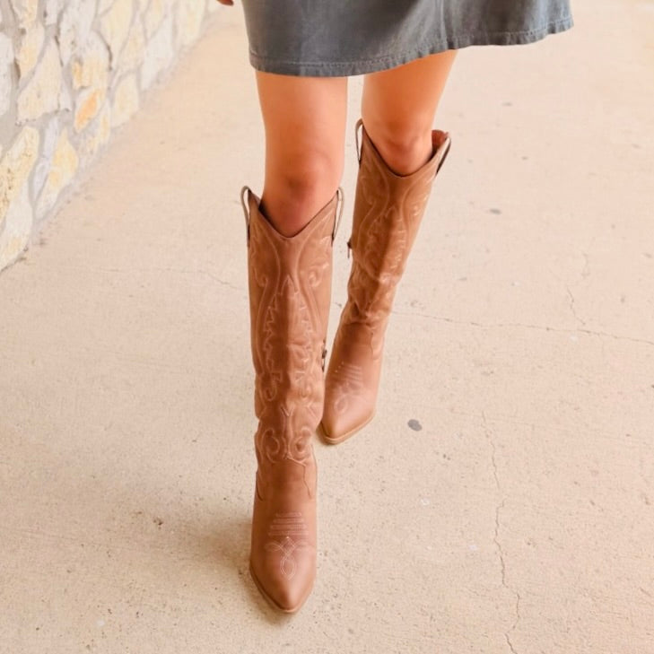 Morgan Classic Embroidered Western Tall Boots