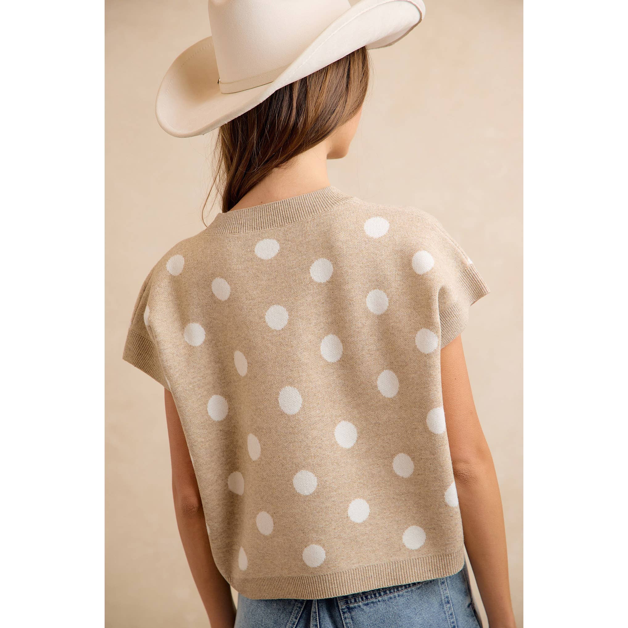 The Hadley Polka Dot Knit Top