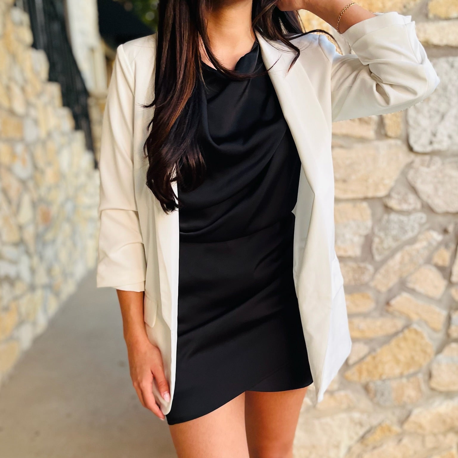 draped bodice dress, elegant mini dress, cinched waist dress, side ruching dress, sleeveless formal dress, classic occasion dress, timeless event dress, wedding guest mini dress, sorority function dress, date party dress, homecoming dress, keyhole back detail dress, lined mini dress, chic solid color dress, sophisticated cocktail dress, formal sleeveless dress, versatile event outfit, polished mini dress, ruched skirt dress, flattering evening dress