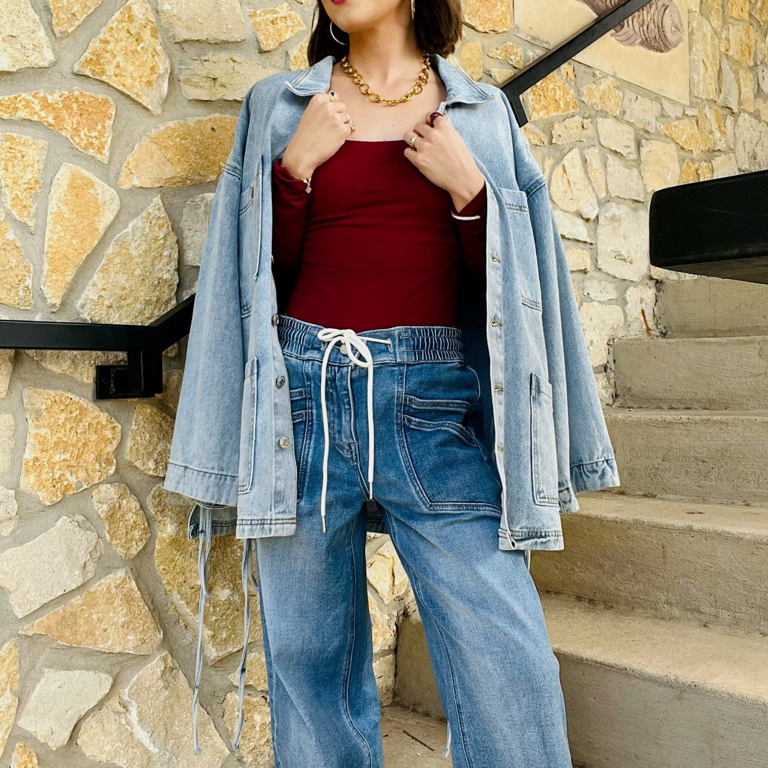 long sleeve bodysuit, square neck bodysuit, fitted bodysuit, stretchy bodysuit, nylon elastane bodysuit, versatile wardrobe essential, chic layering piece, flattering bodysuit for women, everyday basics, sleek square neckline, snap closure bodysuit, form-fitting top, dress up or down, minimalist style bodysuit, trendy neutral bodysuit