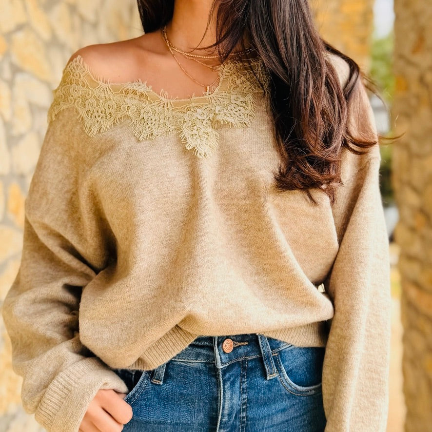 The Aspen Lace Sweater