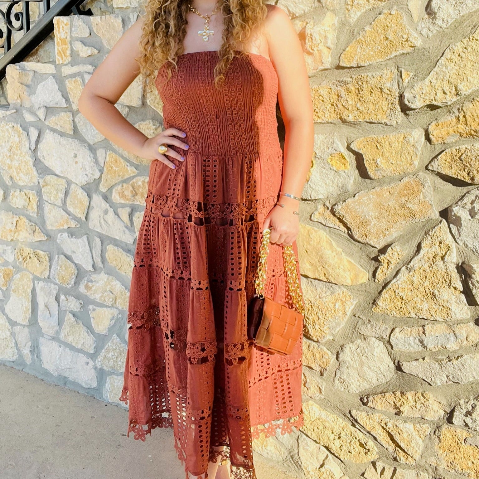eyelet midi dress, strapless eyelet dress, smocked bodice dress, romantic lace dress, white eyelet dress, midi tube dress, crochet lace midi dress, scalloped hem dress, cotton summer dress, dreamy date night dress, wedding guest dress, feminine strapless dress, boho midi dress, fall transition dress, lightweight cotton dress, tube top midi dress, romantic midi dress, strapless lace dress, fairytale style dress, eyelet lace dress, brunch outfit dress, vintage-inspired midi dress, soft cotton lace dress, flir