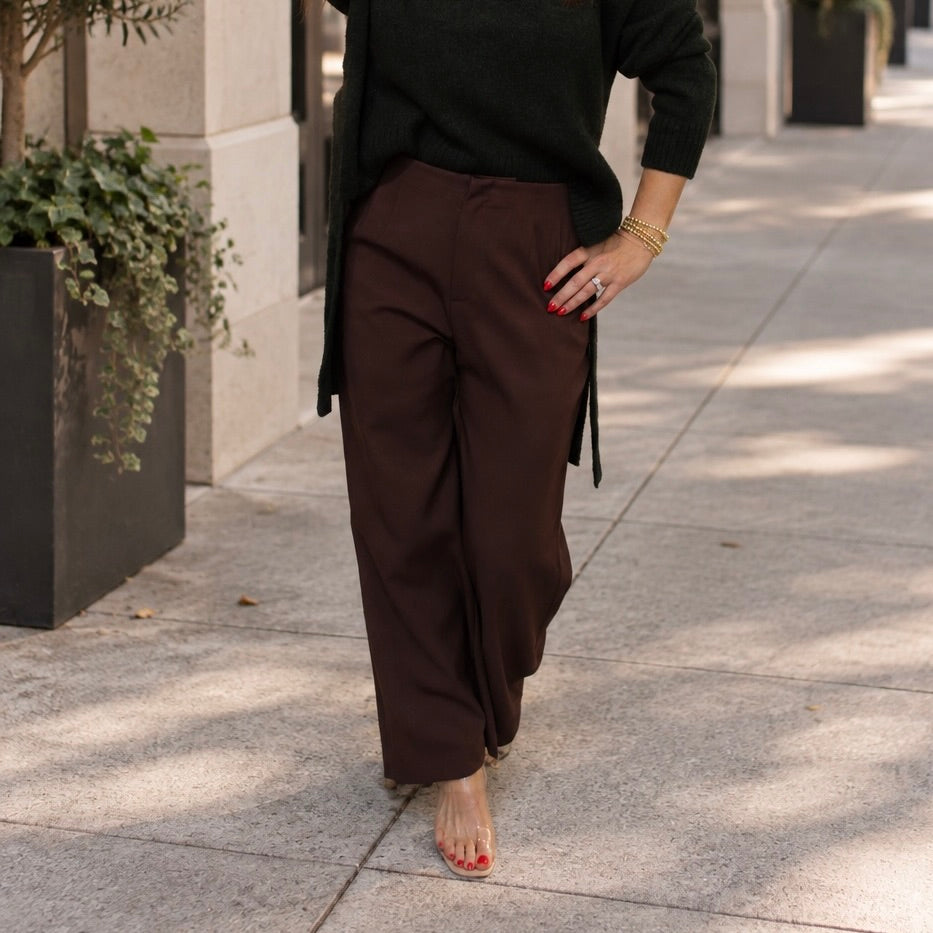 All Business High Waisted Seamless Pleated Trousers