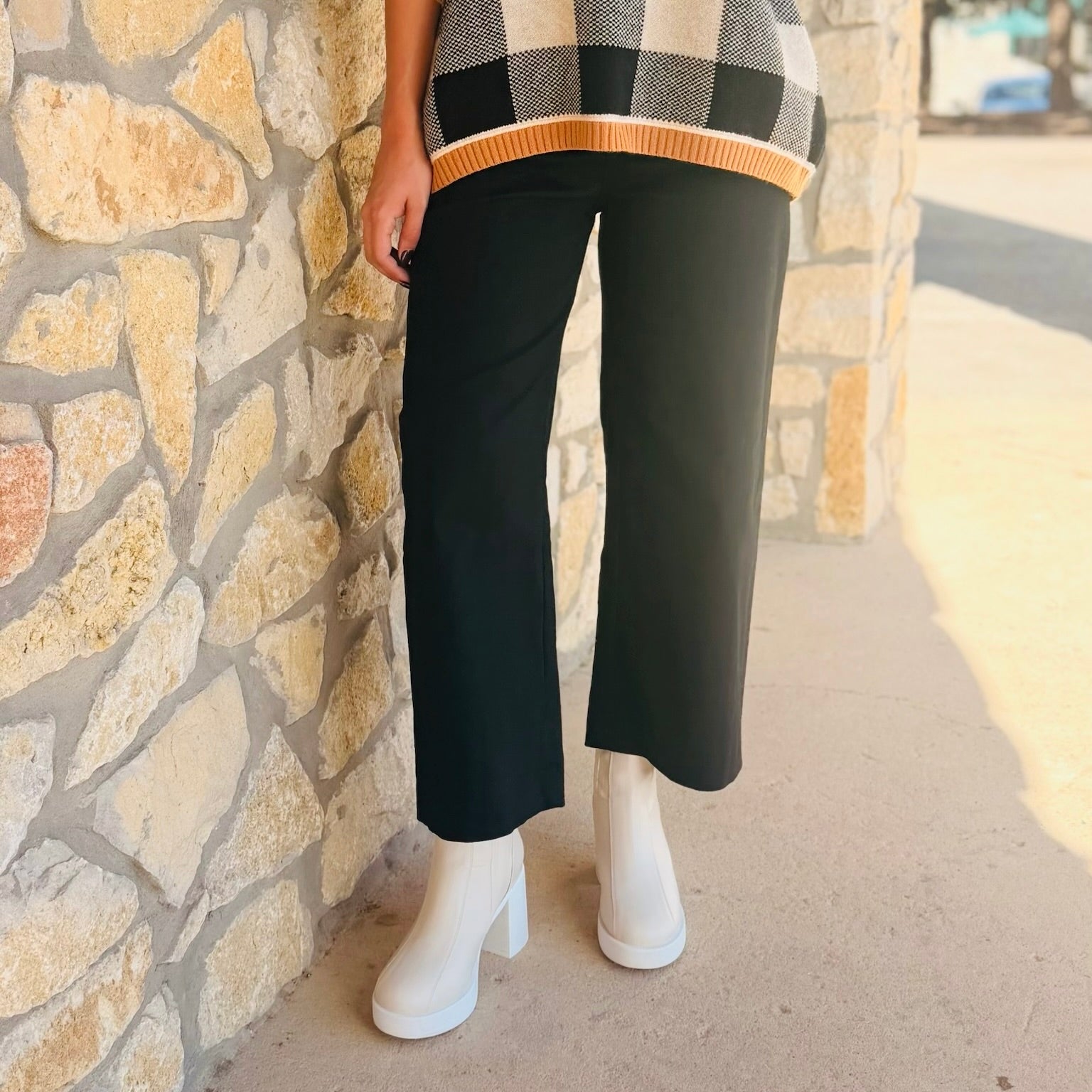 The Camille Scalloped Wide Leg Pants