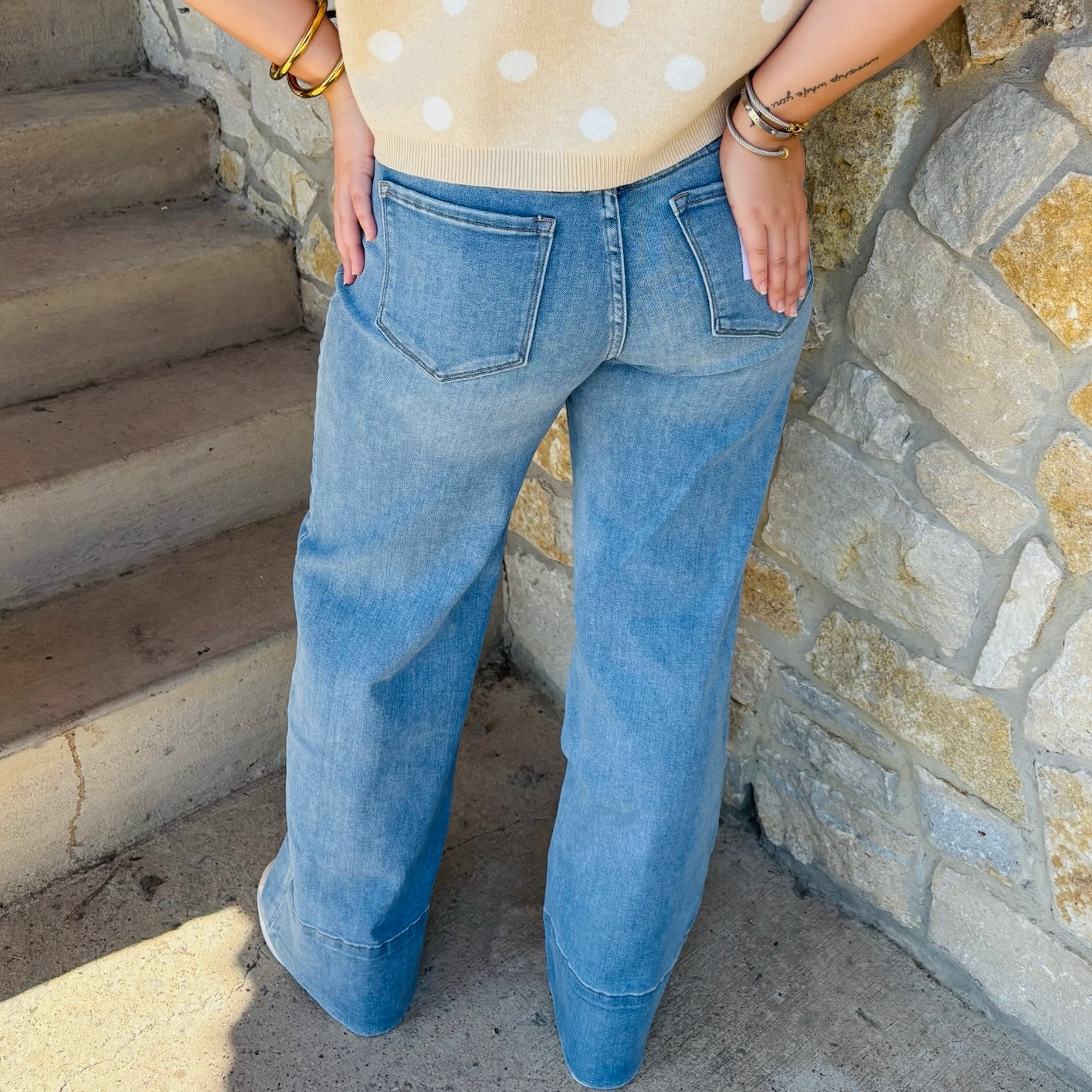 June High Rise Wide A Line Jeans