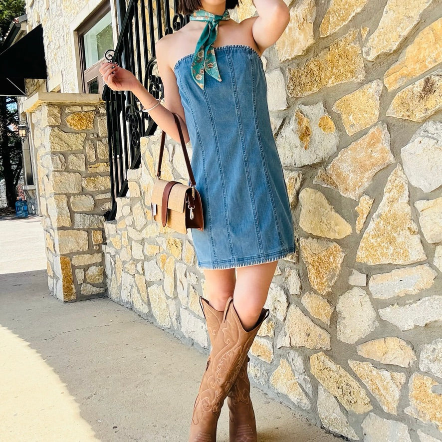 lonestar denim dress Lone Star Strapless Whipstitched Mini 75 Black Dress Quotes im the shit 65% Tencel Color Selection:Beige