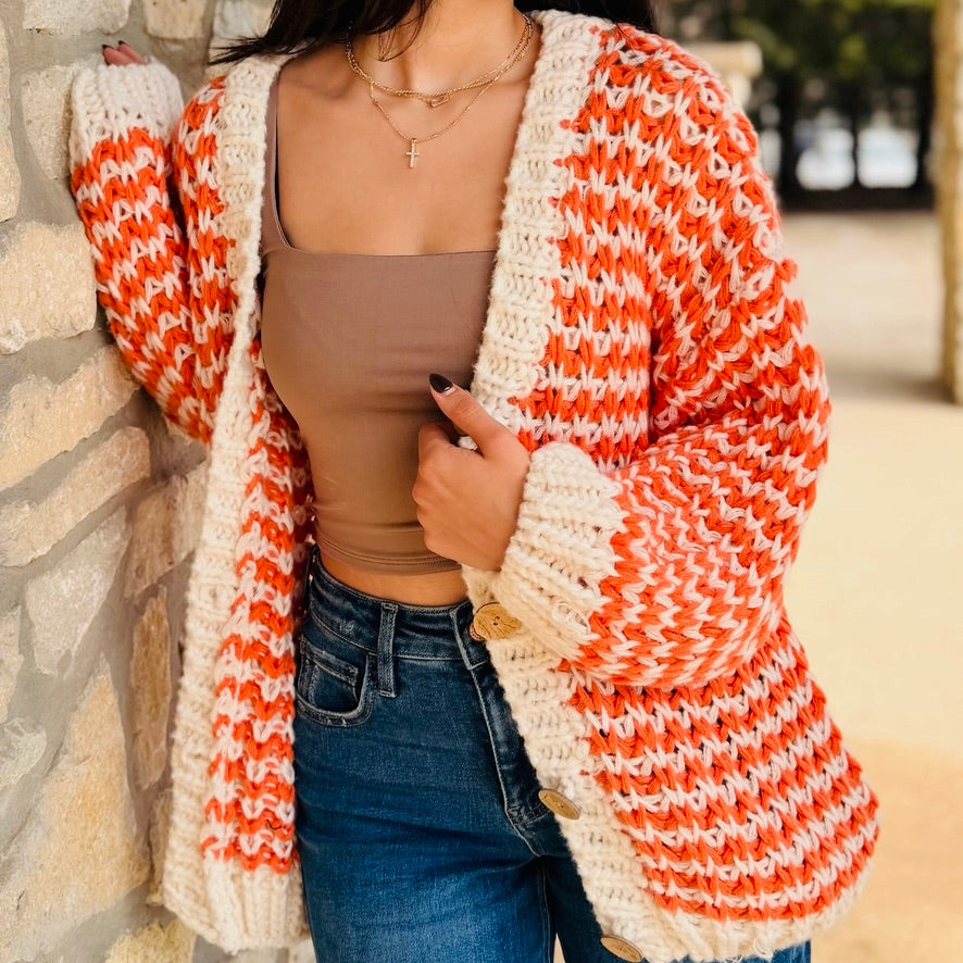 The Callie Harvest Chunky Knit Cardigan