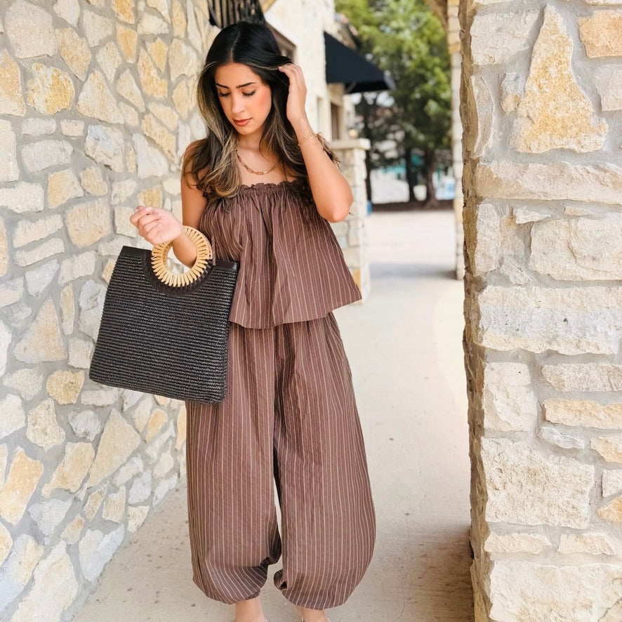 Riviera Luxe Woven Rattan Detail Crossbody