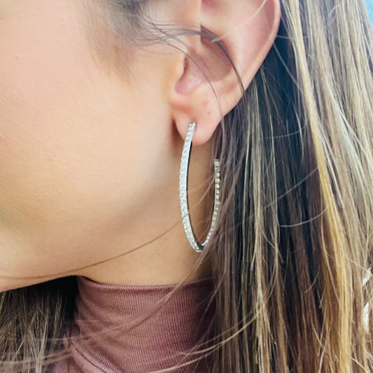 diamond hoop earrings, gold hoop earrings, silver hoop earrings, sparkly hoops, rhinestone hoop earrings, classic hoop earrings, elegant jewelry, lightweight hoops, everyday earrings, statement hoops, dainty diamond earrings, gold and silver jewelry, timeless earrings, chic hoop earrings, dressy hoops, stud dangle earrings, glam earrings, special occasion jewelry, gift for her, fashion hoop earrings