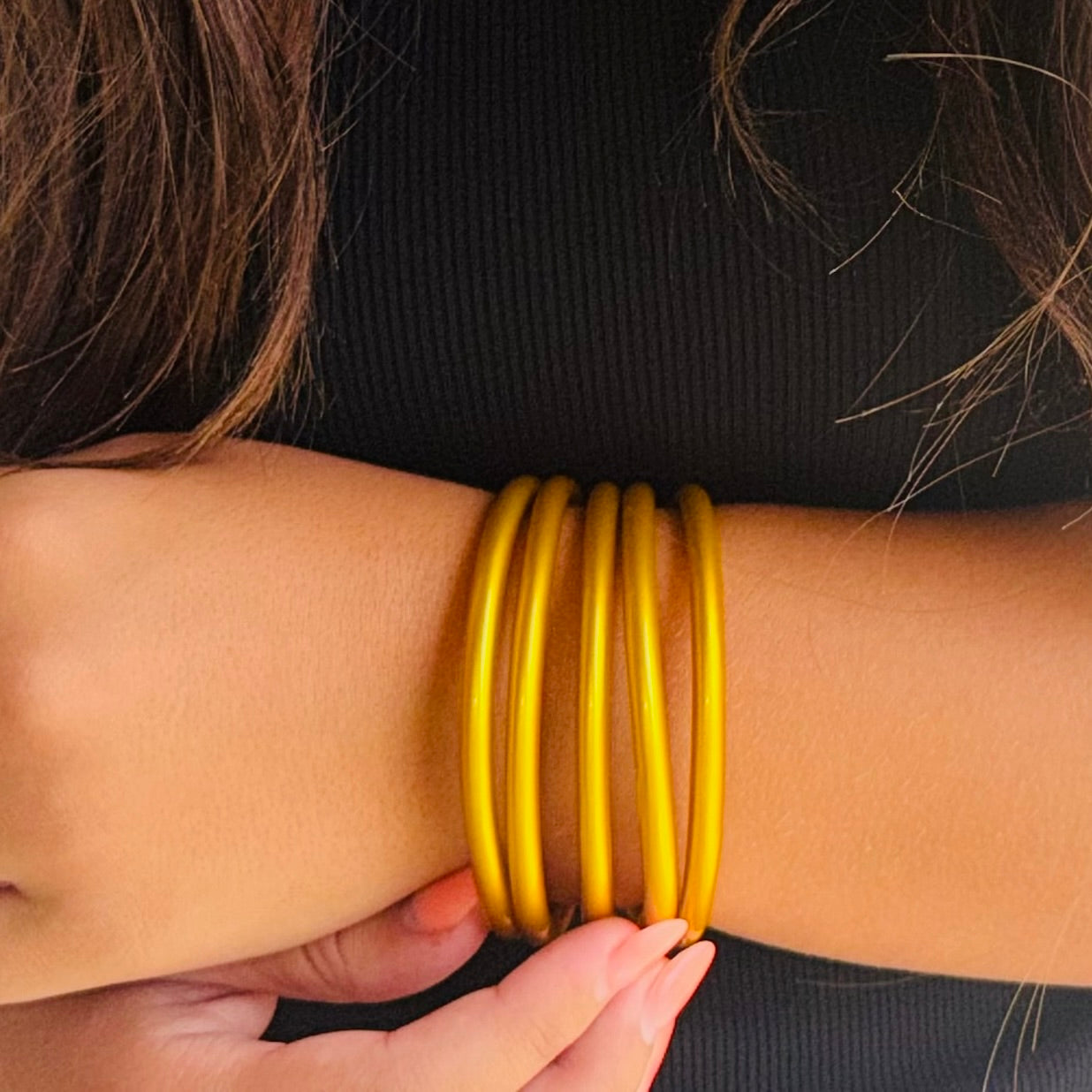Cuffing Season Gold Bangles Set of 5