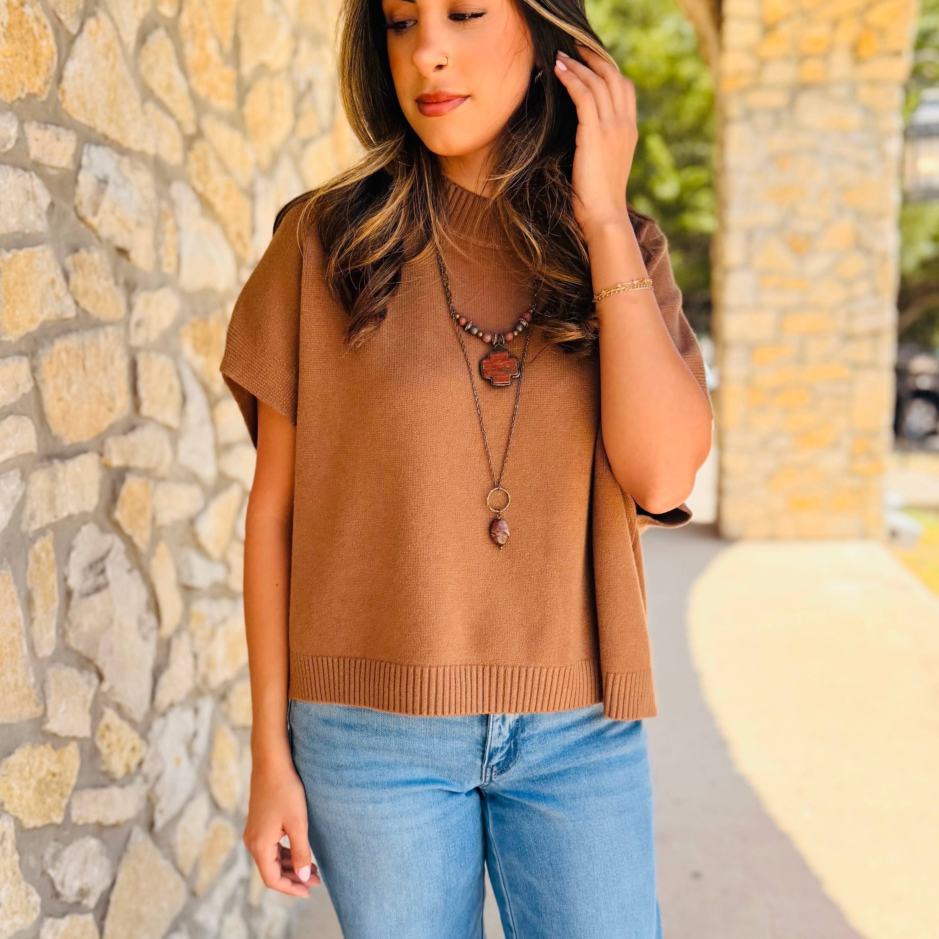 Florence Drop Shoulder Classic Sweater Top
