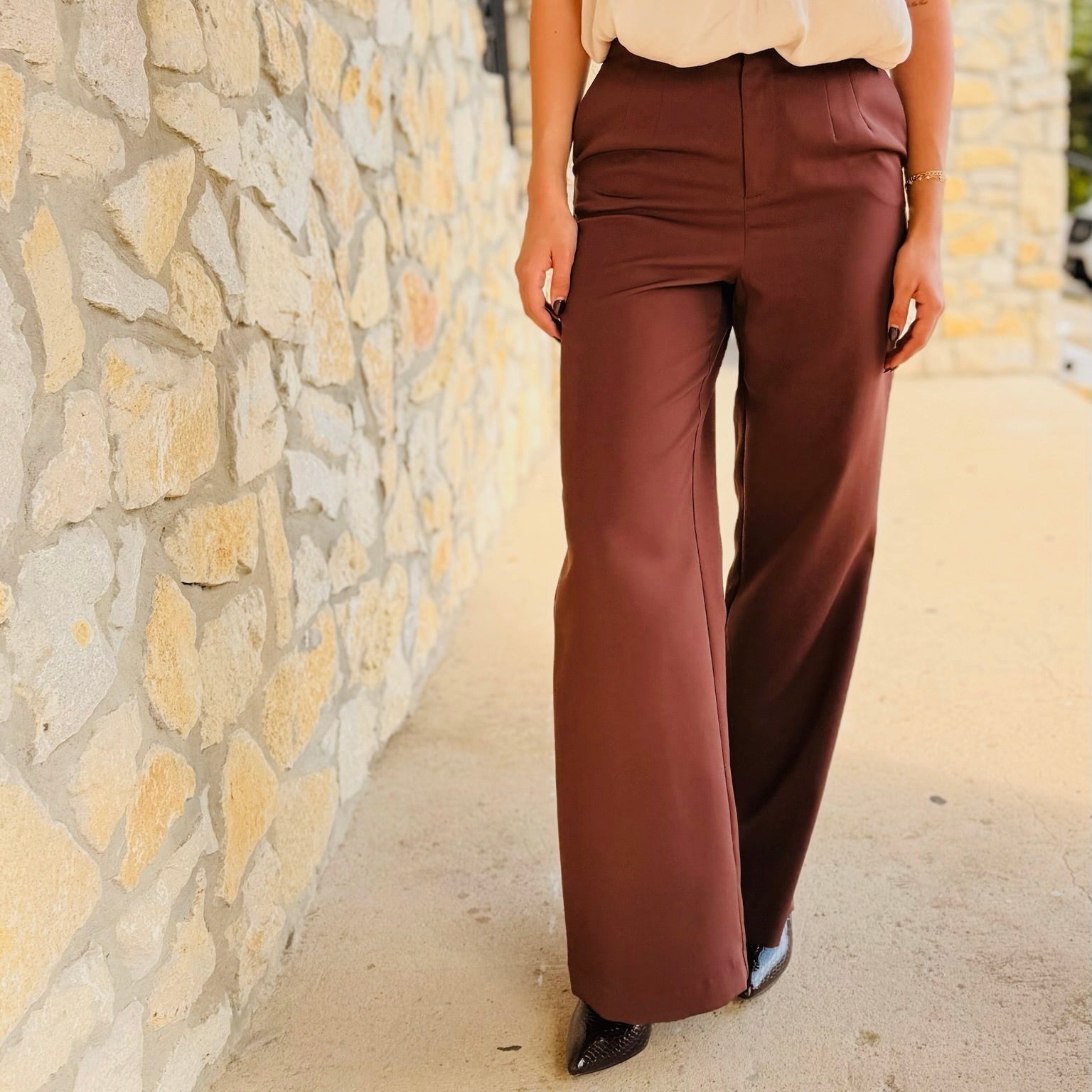 All Business High Waisted Seamless Pleated Trousers