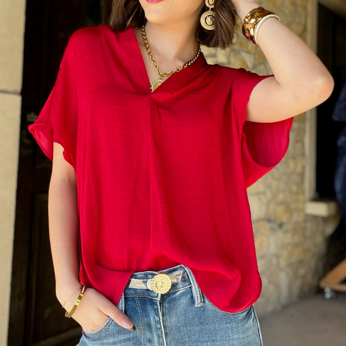 best selling blouse, relaxed fit blouse, drop shoulder top, flowy blouse, lightweight blouse, solid color blouse, versatile wardrobe staple, timeless women's top, classic blouse, business casual blouse, office blouse, workwear top, dressy casual blouse, everyday essential blouse, all season blouse, fall staple top, winter staple top, spring staple blouse, chic basic blouse, breathable polyester blouse, easy to style blouse, polished feminine top