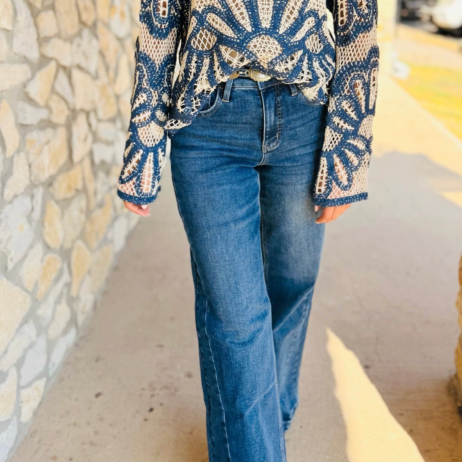 Wyatt High Rise Wide Leg Jeans