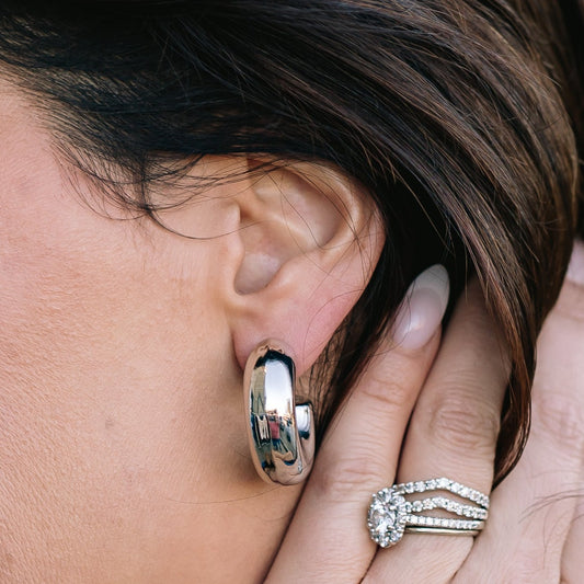 silver hoops, chunky hoops, silver chunky hoops, silver earrings, silver chunky earrings, silver hoops, silver chunky hoops, everyday earrings, everyday hoops