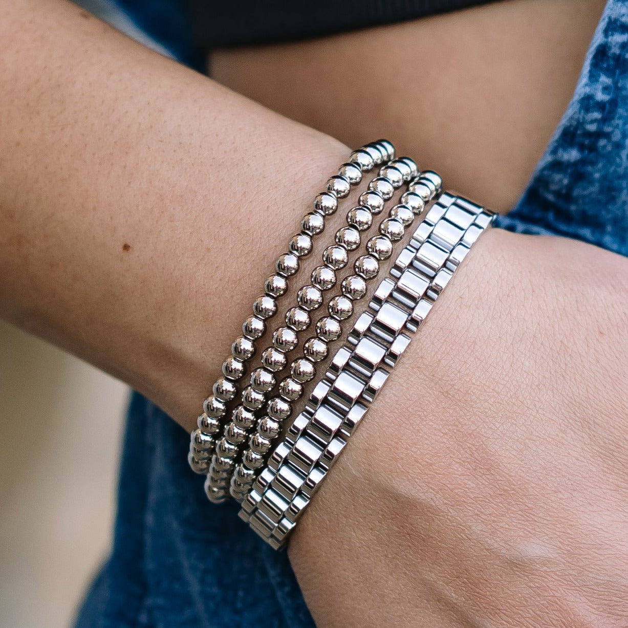 silver bracelet, watch band, silver watch band, brenda grands bracelet, brenda grands jewelry, hypoallergenic jewelry, hypoallergenic bracelet, layering bracelet, silver layering bracelet