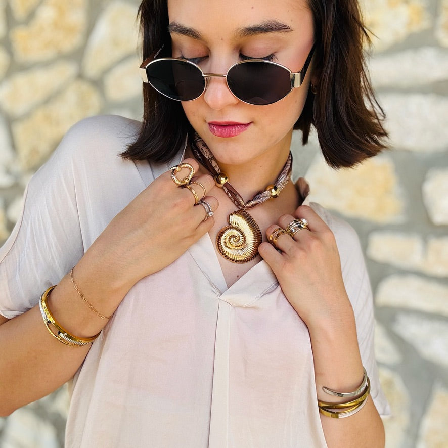 The Savannah Shell Scarf Necklace