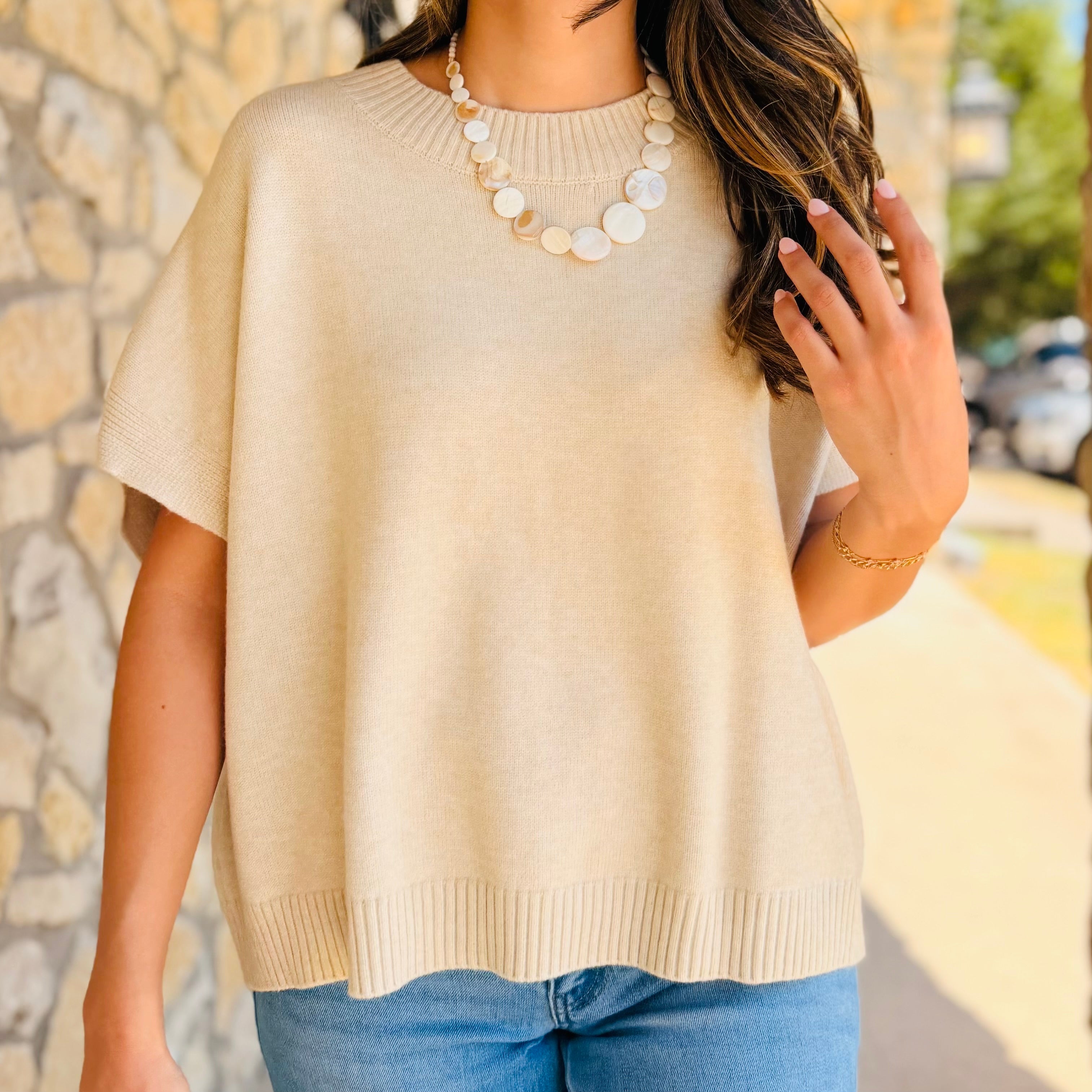 Florence Drop Shoulder Classic Sweater Top