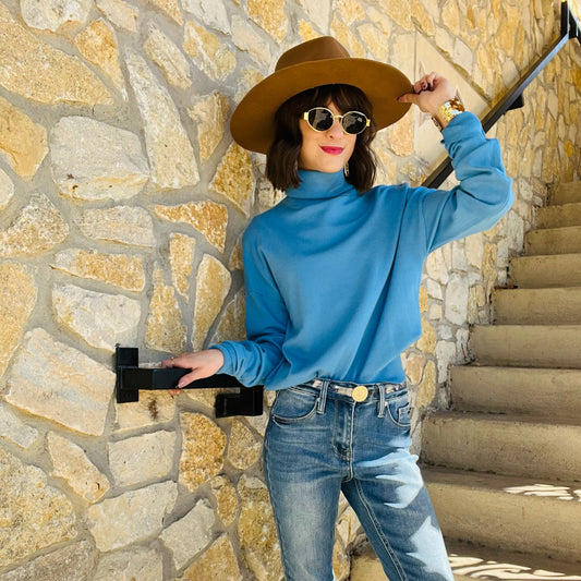 turtleneck sweater, fitted turtleneck, classic turtleneck top, women’s ribbed turtleneck, stretchy knit sweater, chic fall basics, winter layering top, black turtleneck, cream turtleneck, blue turtleneck, red turtleneck, cozy fall sweater, timeless knit top, elegant cold weather outfit, versatile wardrobe staple