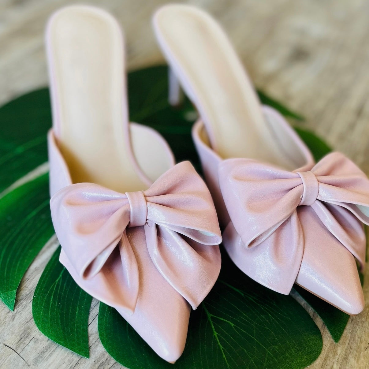 Pink Bow Detailed Heels, Pink Bow Detailed Heels McKinney Texas, Pink Bow Detailed Heels Karadise, Pink Bow Detailed Heels Karadise Boutique, Pink Bow Detailed Heels Formal Heels, Wedding Guest Heels.