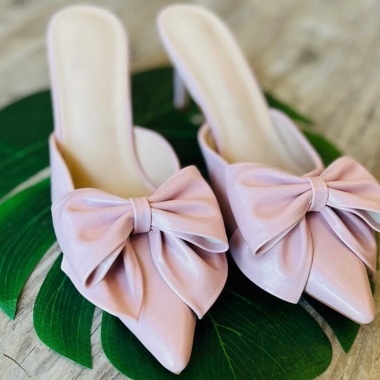 Pink Bow Detailed Heels, Pink Bow Detailed Heels McKinney Texas, Pink Bow Detailed Heels Karadise, Pink Bow Detailed Heels Karadise Boutique, Pink Bow Detailed Heels Formal Heels, Wedding Guest Heels.