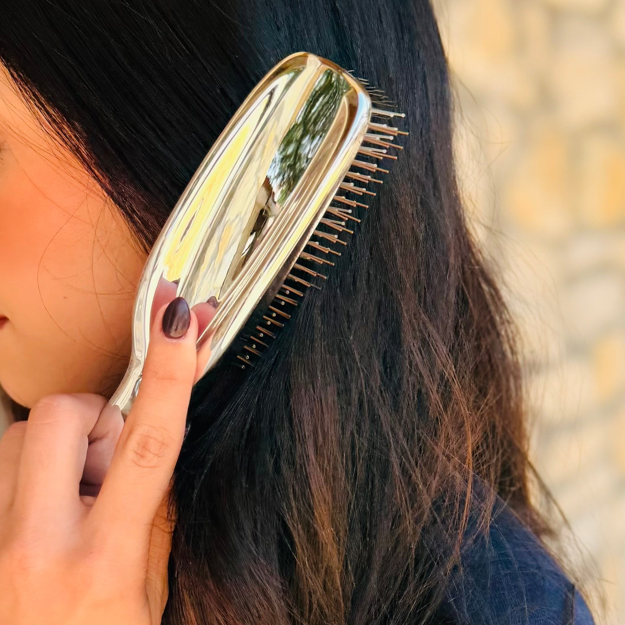 The Mila Metallic Hair Brush