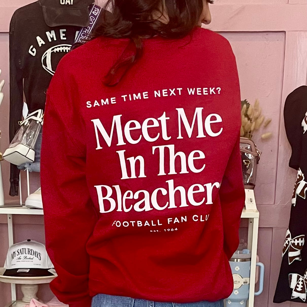 Meet Me in the Bleachers Red Sweatshirt - FINAL SALE