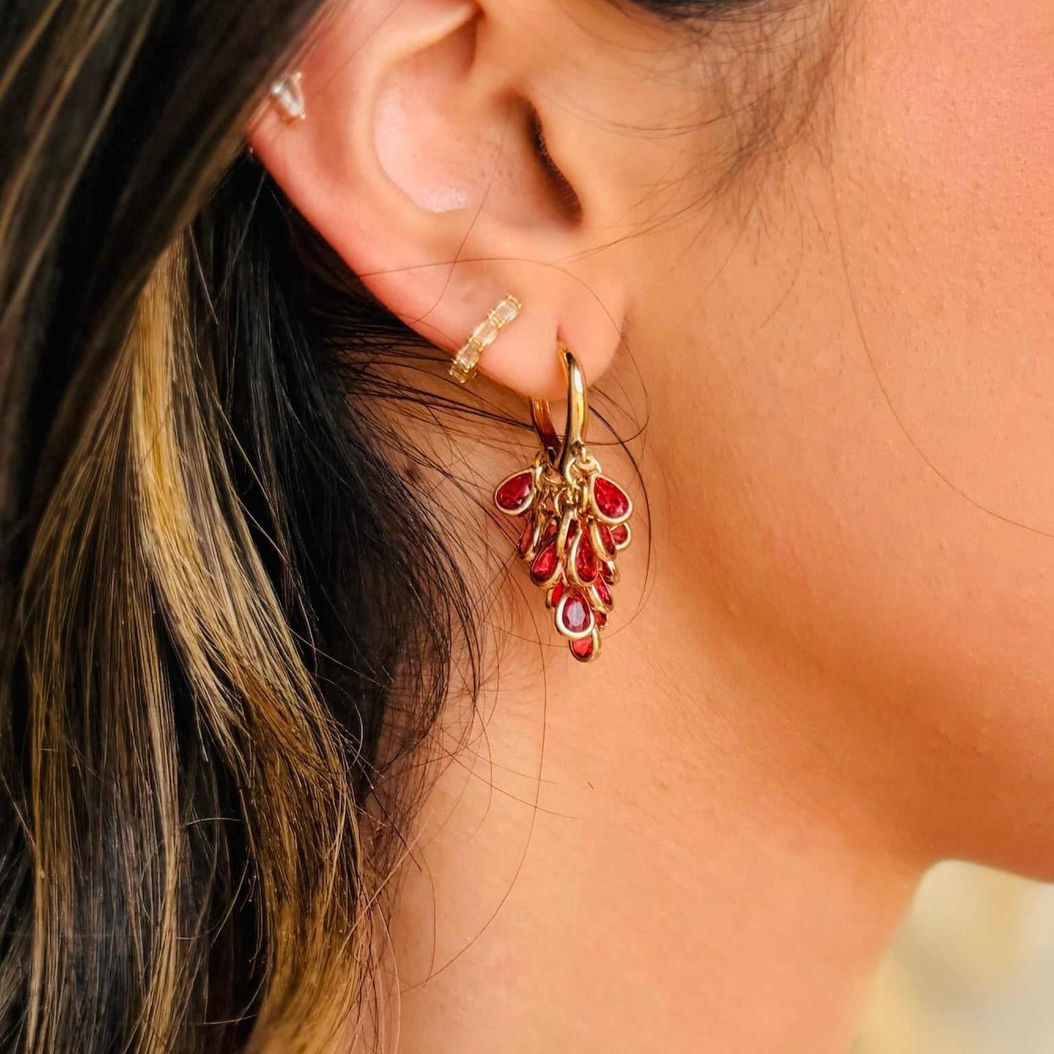 The Bella Bloom Huggie Earrings
