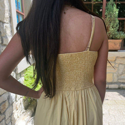 Butter Yellow Maxi Dress, Pale Yellow Maxi Dress, Maxi Dress, Bow Detailed Maxi Dress, Summer Maxi Dress, Summer Maxi Dress Karadise Boutique, Summer Maxi Dress Karadise, Summer Maxi Dress McKinney Texas, Brunch Maxi Dress, Picnic Maxi Dress, Vacation Maxi Dress