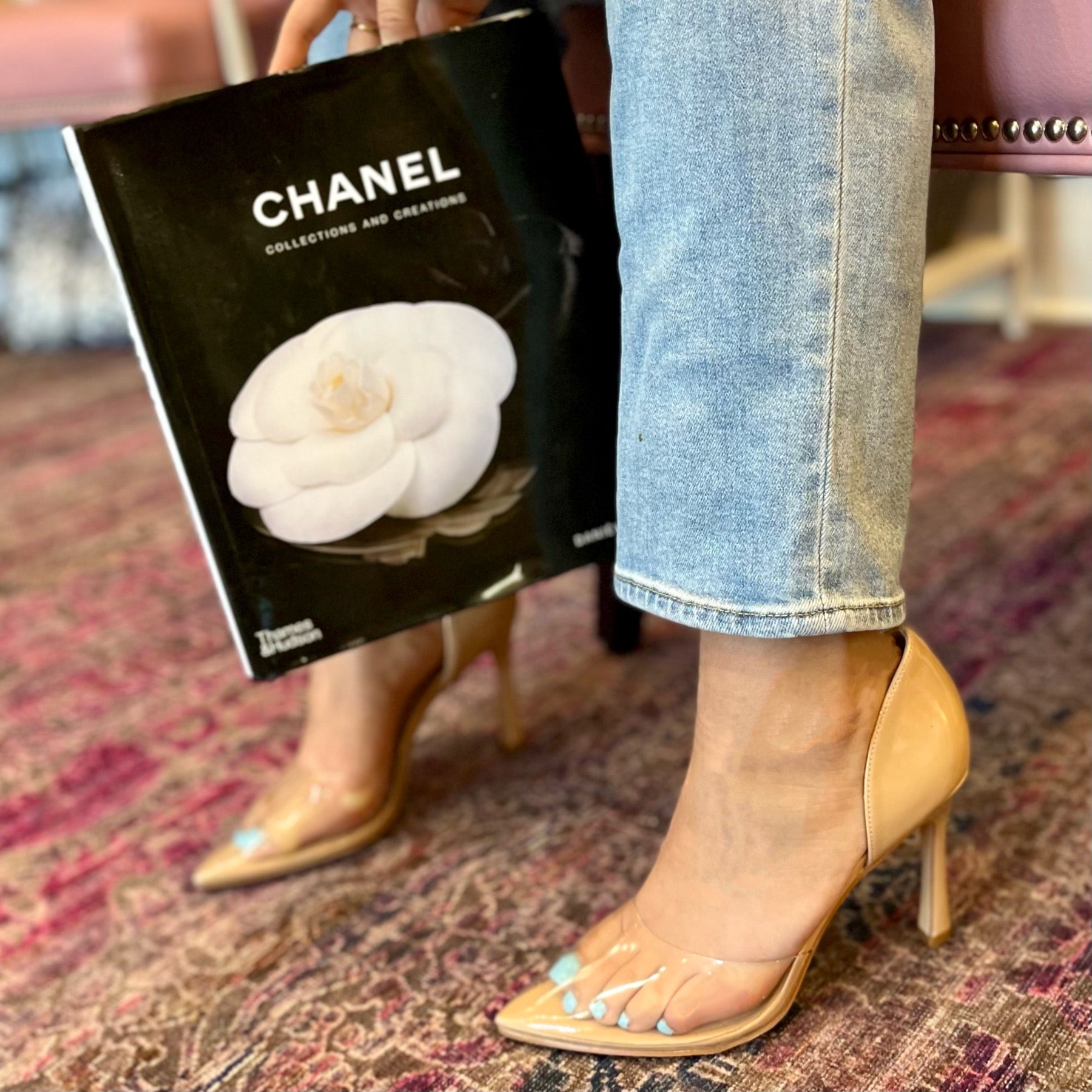 Clear Stiletto Heels, Tan Clear Stiletto Heels, Clear Stiletto Heels McKinney Texas, Clear Stiletto Heels Karadise Boutique, Clear Stiletto Heels Karadise, Formal Event Heels, Everyday Heels, Work Heels, Chic Heels