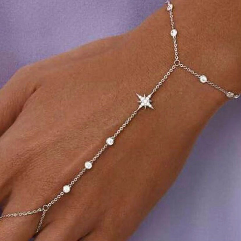 Anastasia Silver Dainty Ringlet Hand Chains - FINAL SALE
