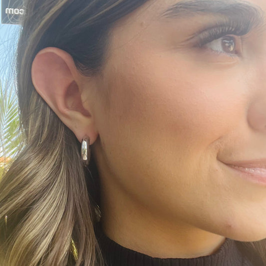 classic mini hoop earrings, timeless everyday hoops, gold and silver hoops, hypoallergenic earrings, lightweight hoop earrings, small hoop studs, dainty gold hoops, silver mini hoops, 14k gold dipped earrings, brass base earrings, simple chic jewelry, everyday essential earrings, stackable hoop earrings, minimalist earrings, classic gold hoops, silver huggie hoops, trendy layered earrings, comfortable all-day wear hoops, dainty daily jewelry, versatile hoop earrings