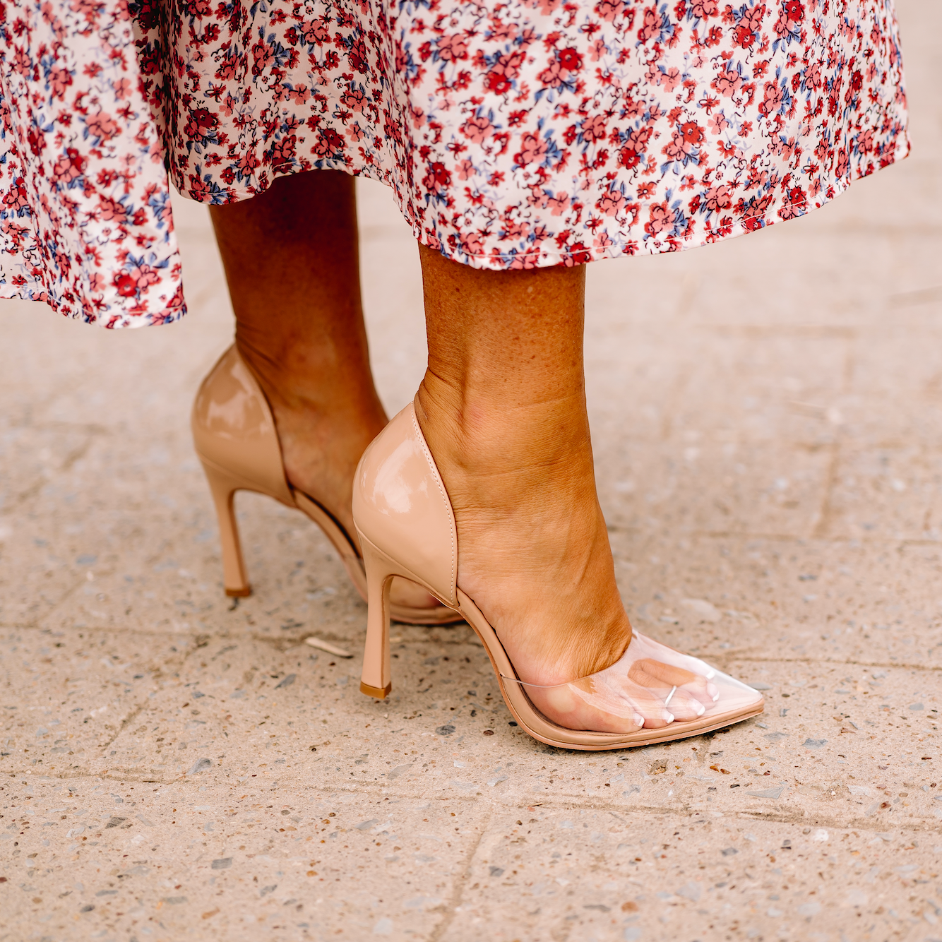 Clear Stiletto Heels, Tan Clear Stiletto Heels, Clear Stiletto Heels McKinney Texas, Clear Stiletto Heels Karadise Boutique, Clear Stiletto Heels Karadise, Formal Event Heels, Everyday Heels, Work Heels, Chic Heels