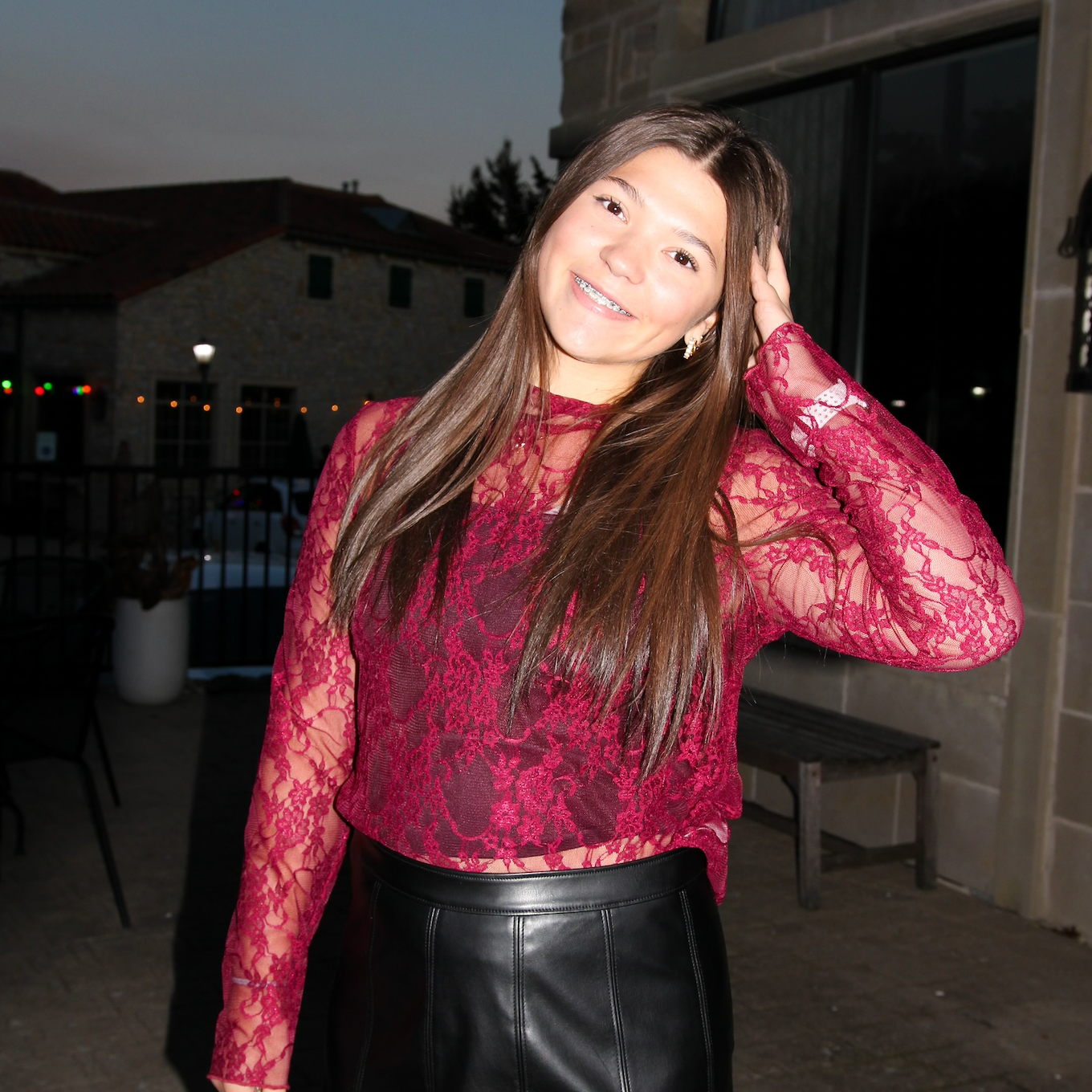 lace long sleeve top, sheer lace top, sheer top, mock neck top, sheer mock neck top, lace mock neck top, country concert top, concert top, concert look, game day top, game day look, layering top, layered top, sheer undershirt