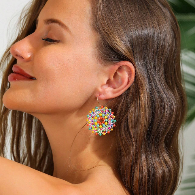 The Cabana Beaded Drop Earrings