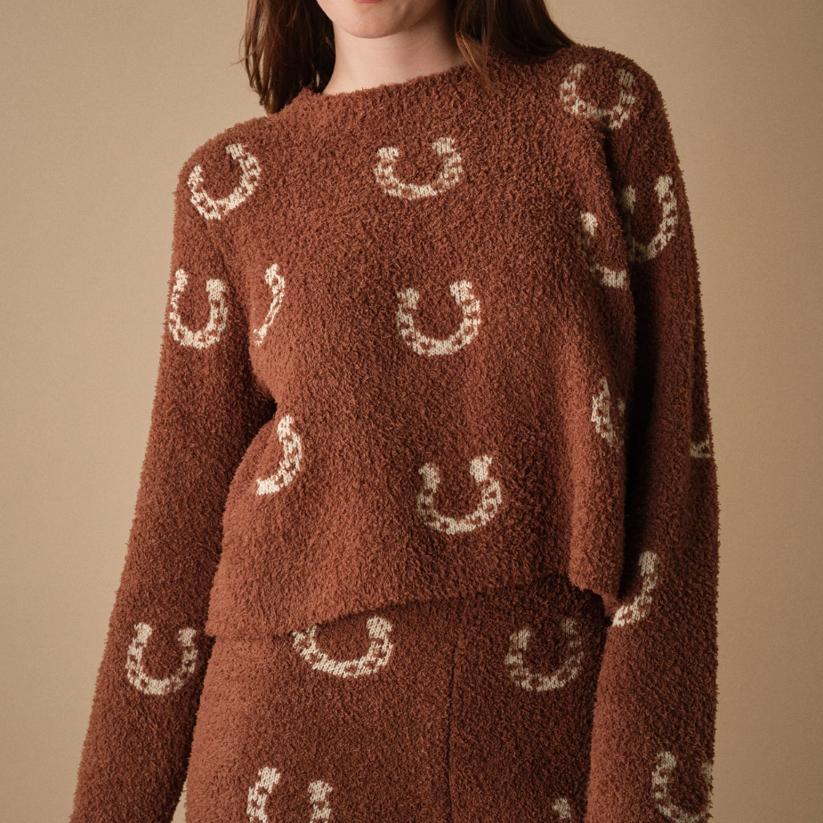 The Saddle & Stitch Horseshoe Teddy Knit Set