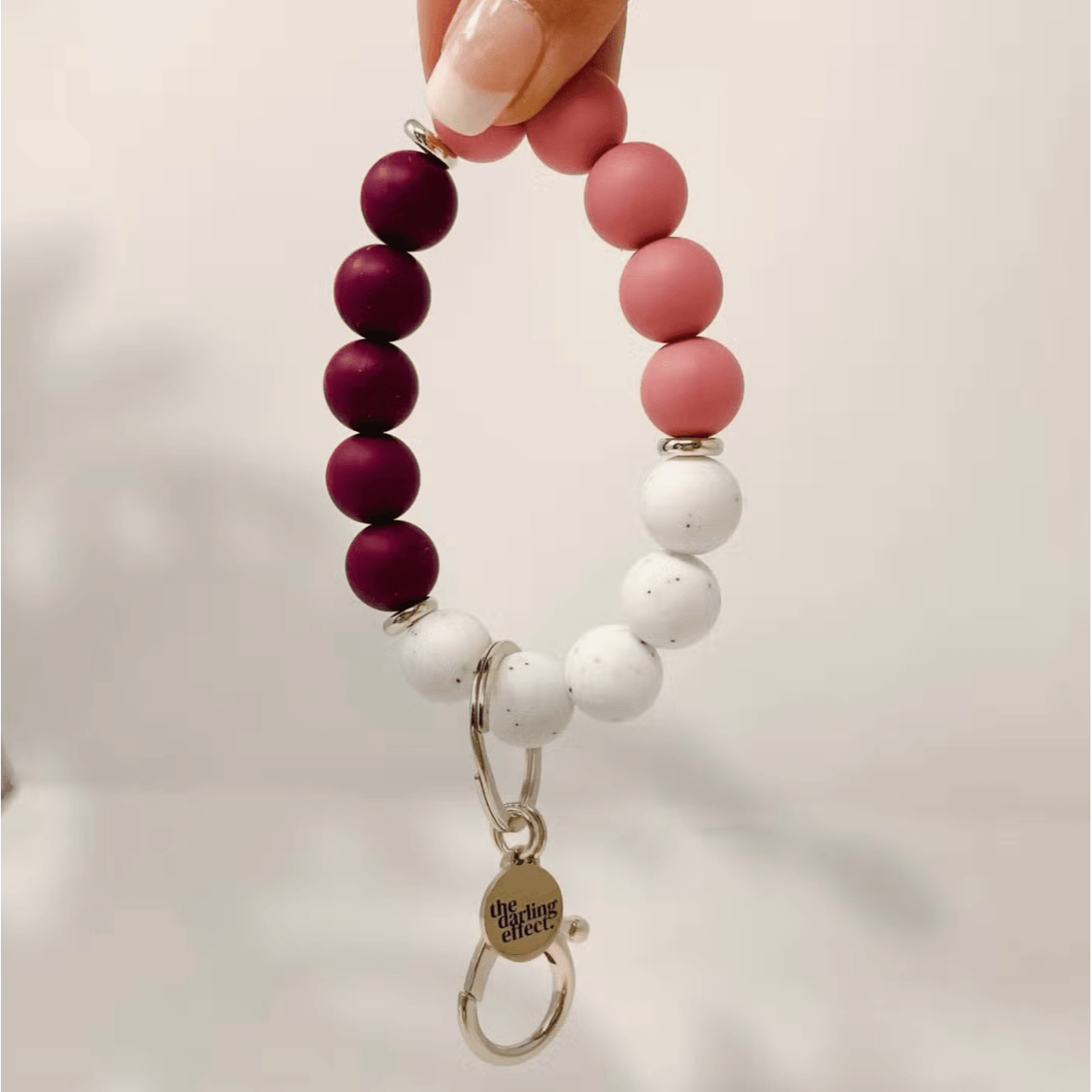 Noella Beaded Silicone Bracelet Keyring