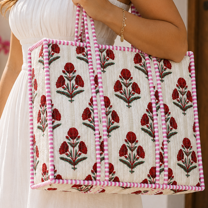 The Crimson Cottage Quilted Tote & Bag Collection