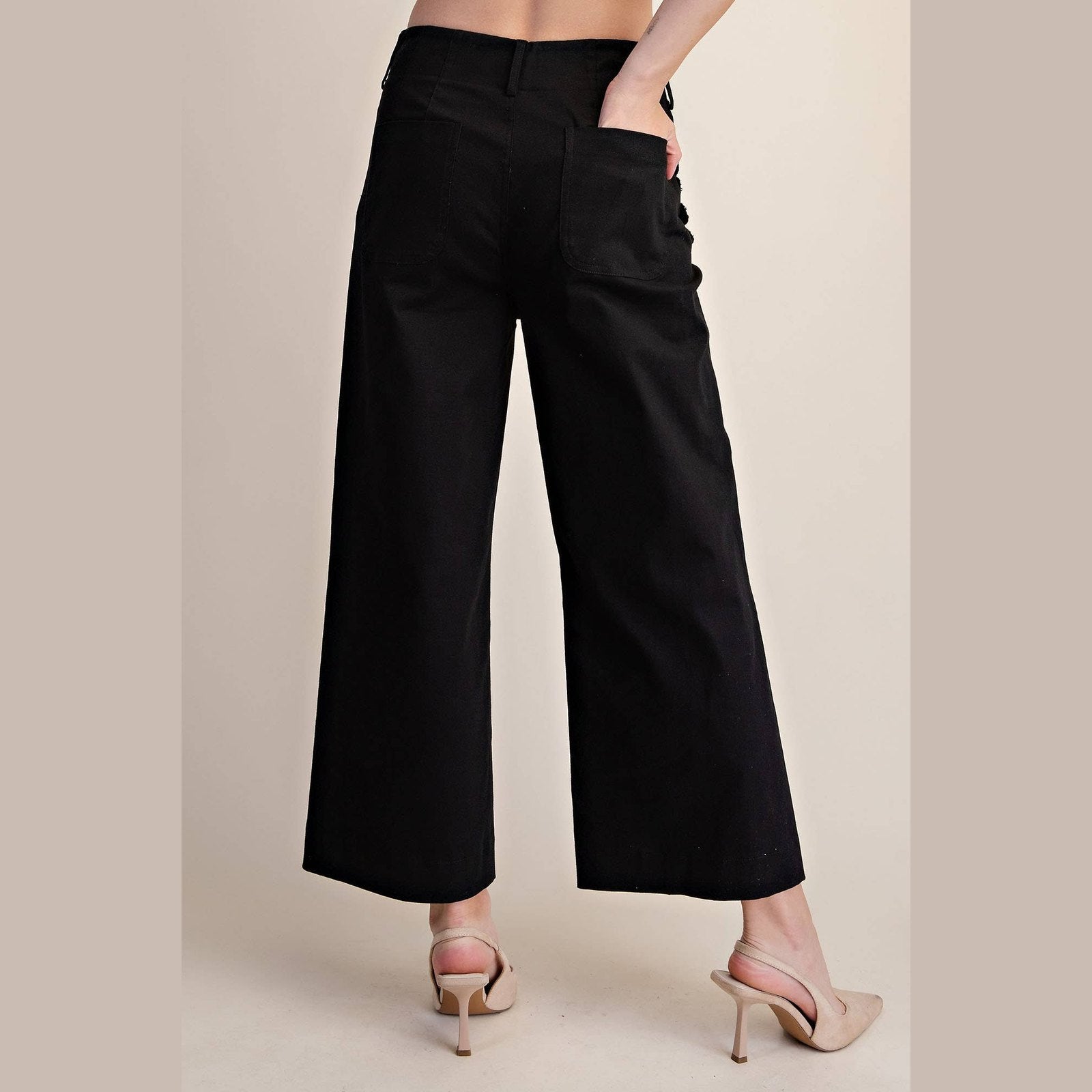 The Camille Scalloped Wide Leg Pants