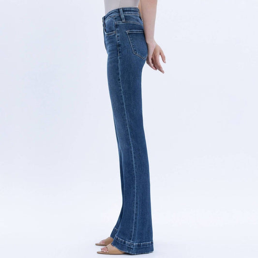 bootcut jeans, dark wash jeans, high rise bootcut, tailored bootcut jeans, office appropriate jeans, business casual jeans, comfortable bootcut jeans, full length jeans, clean denim jeans, no distressing jeans, functional pocket jeans, belt loop jeans, zip fly jeans, stretch denim jeans, versatile jeans, polished casual jeans, family photo outfit jeans, holiday outfit jeans, chic everyday jeans, timeless bootcut jeans
