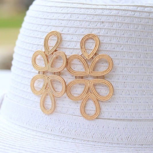 gold earrings, abstract gold earrings, gold metal earrings, stud dangle earrings, gold stud dangle earrings