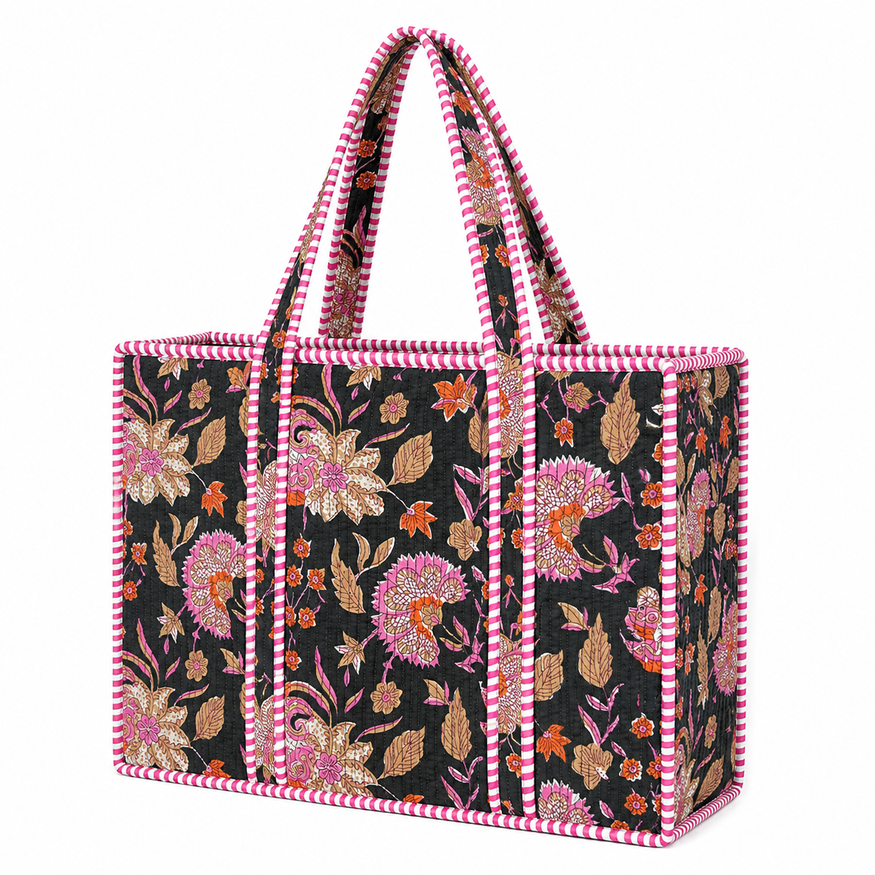 The Midnight Bloom Quilted Tote & Bag Collection
