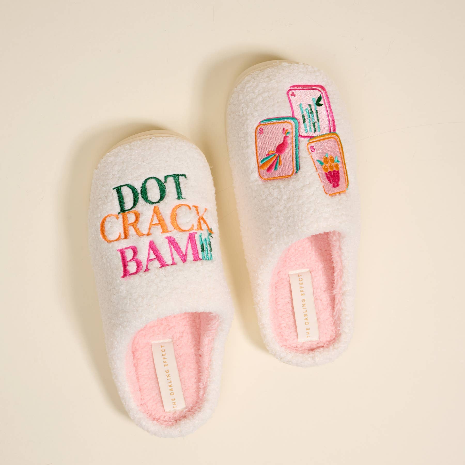 Mahjong Night Plush Slippers